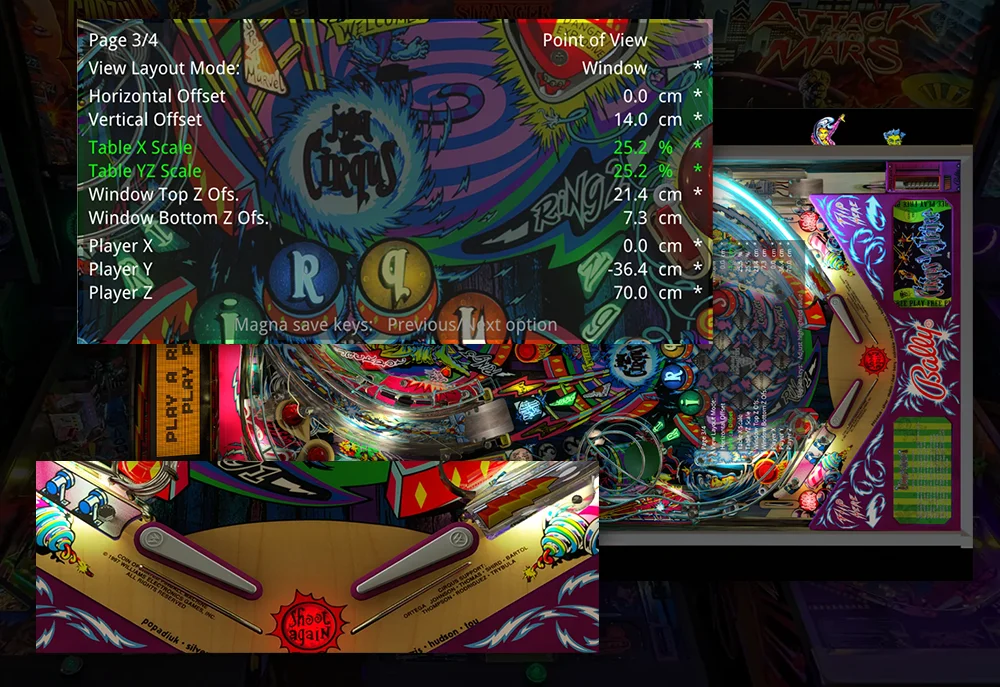 Setting your POV in Visual Pinball VPX 10.8